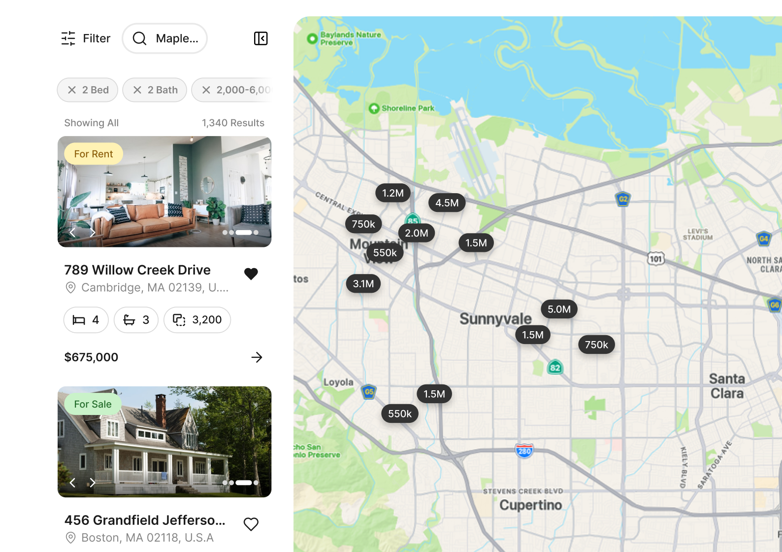 Buyer Tools Map Interface